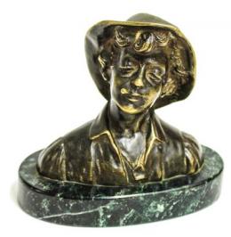 866 - BUSTO EN BRONCE Y MÁRMOL FINALES XIX