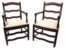 395 - PAREJA DE SILLAS DE BRAZOS PRINCIPIOS DEL S. XX