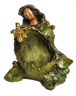940 - CENTRO DE MESA ART NOUVEAU EN TERRACOTA