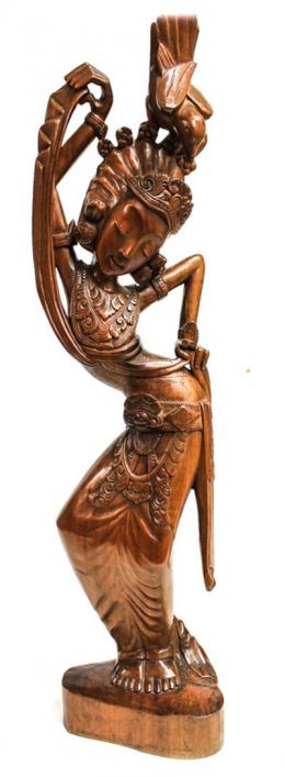 439 - FIGURA BALINESA DE MADERA TALLADA