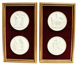 955 - CUATRO MEDALLONES DECORATIVOS