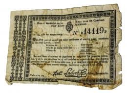 418 - BILLETE DE RIFA DEL  S.XIX