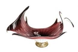 19 - CENTRO DE MESA EN CRISTAL Y METAL