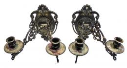 980 - DOS CANDELABROS PARA PIANO