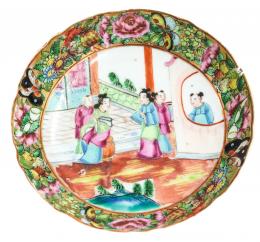 441 - PLATITO EN PORCELANA DE CANTÓN DEL SIGLO XIX