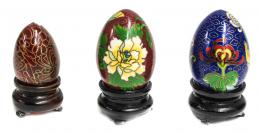 435 - TRES HUEVOS CLOISSONNÉ