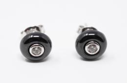 113 - PENDIENTES DORMILONAS CON ESMALTE Y CIRCONITA