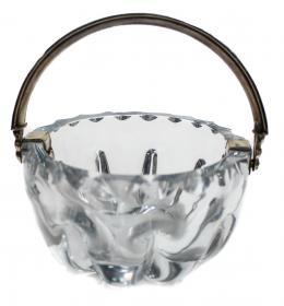 34 - CUBITERA EN CRISTAL Y PLATA DE LOS AÑOS 70