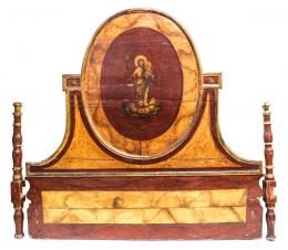 327 - CABEZAL DE CAMA OLOTINA. CIRCA 1800