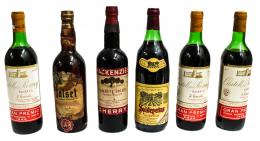 975 - SEIS BOTELLAS DE VINO