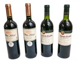 1078 - CUATRO BOTELLAS DE VINO NAVARRA