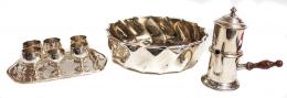 1021 - LOTE VARIADO EN METAL PLATEADO