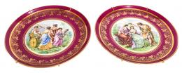 528 - PAREJA DE PLATOS DE LIMOGES