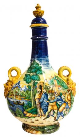 502 - JARRÓN EN PORCELANA DE URBINO