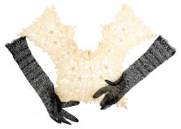870 - CUELLO DE ENCAJE Y GUANTES. AÑOS VEINTE