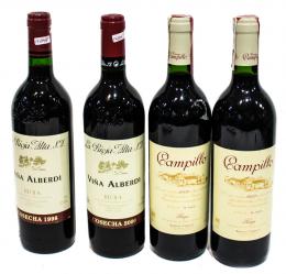 977 - CUATRO BOTELLAS DE VINO