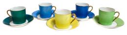 452 - CONJUNTO DE TAZAS DE CAFÉ CON SU PLATO