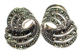 167 - PENDIENTES DE PLATA AÑOS 40