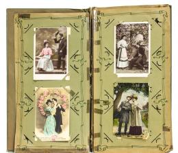 267 - ÁLBUM CON FOTOGRAFÍAS Y POSTALES CIRCA 1900
