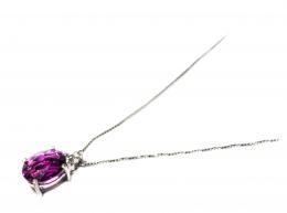 119 - COLGANTE CON BRILLANTES Y AMATISTA