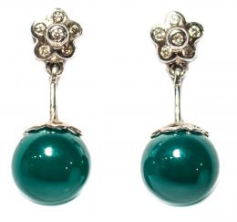 176 - PENDIENTES LARGOS CON CRISOPRASA