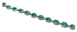 186 - PULSERA CON ESMERALDAS Y GRANATES