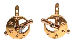 179 - PENDIENTES MEDIA LUNA S. XIX