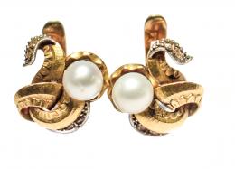 154 - PENDIENTES AÑOS 30 CON PERLA