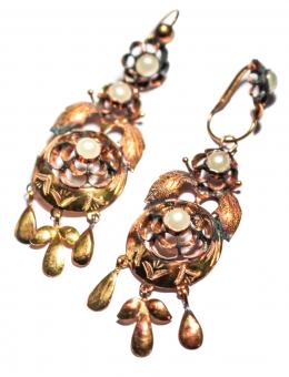 177 - PENDIENTES ISABELINOS FLES. S. XIX