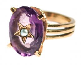 221 - ANILLO CON AMATISTA