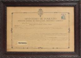 277 - DOCUMENTO CERTIFICADO DE 1909