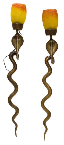 248 - PAREJA DE APLIQUES ART NOUVEAU. CIRCA 1920