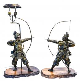 433 - PAREJA DE FIGURAS JAPONESAS PRINCIPIOS DEL SIGLO XX