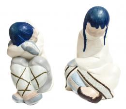 482 - PAREJA DE "ESQUIMALES" EN PORCELANA LLADRÓ