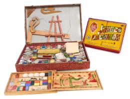 327 - "JUEGOS REUNIDOS" Y JUEGO DE PINTURAS AÑOS 50