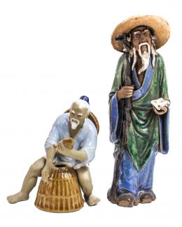 497 - DOS FIGURAS ORIENTALES EN GRES