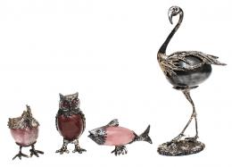 998 - CUATRO FIGURAS DE ANIMALES  DE MEDIADOS DEL S.xx
