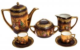 662 - JUEGO DE CAFÉ "TU Y YO" EN PORCELANA DE VIENA