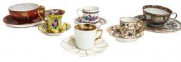 494 - SEIS TAZAS DE COLECCIÓN CON SU PLATO