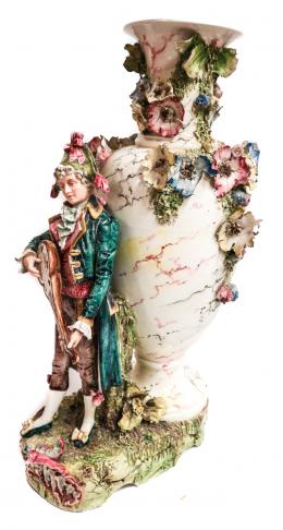 487 - FIGURA EN PORCELANA FRANCESA DE FLES. S.XIX