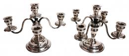 819 - PAREJA DE CANDELABROS EN PLATA