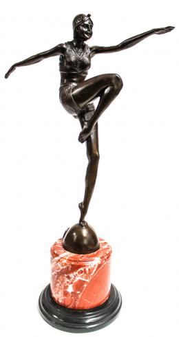 755 - "BAÑISTA" FIGURA EN BRONCE