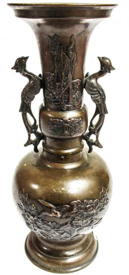 415 - JARRÓN CHINO EN BRONCE