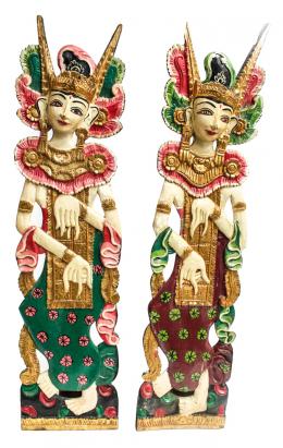 430 - PAREJA DE TALLAS DECORATIVAS BALINESAS