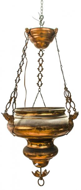 242 - LÁMPARA VOTIVA DE FLES. DEL S.XIX