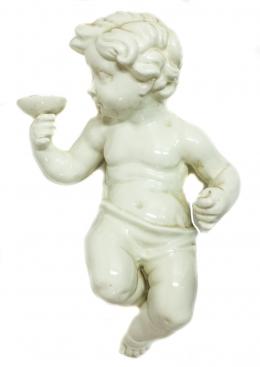 460 - FIGURA DECORATIVA EN PORCELANA BLANCA