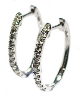 169 - PENDIENTES ARGOLLA CON BRILLANTES