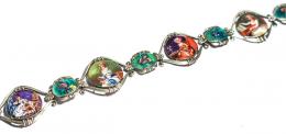190 - PULSERA CON RETRATOS ESMALTADOS