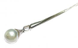 179 - COLLAR CON  PERLA GRIS BARROCA