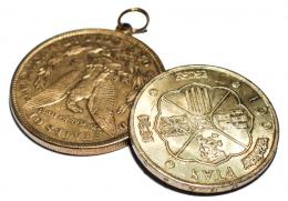 387 - DOS MONEDAS EN PLATA